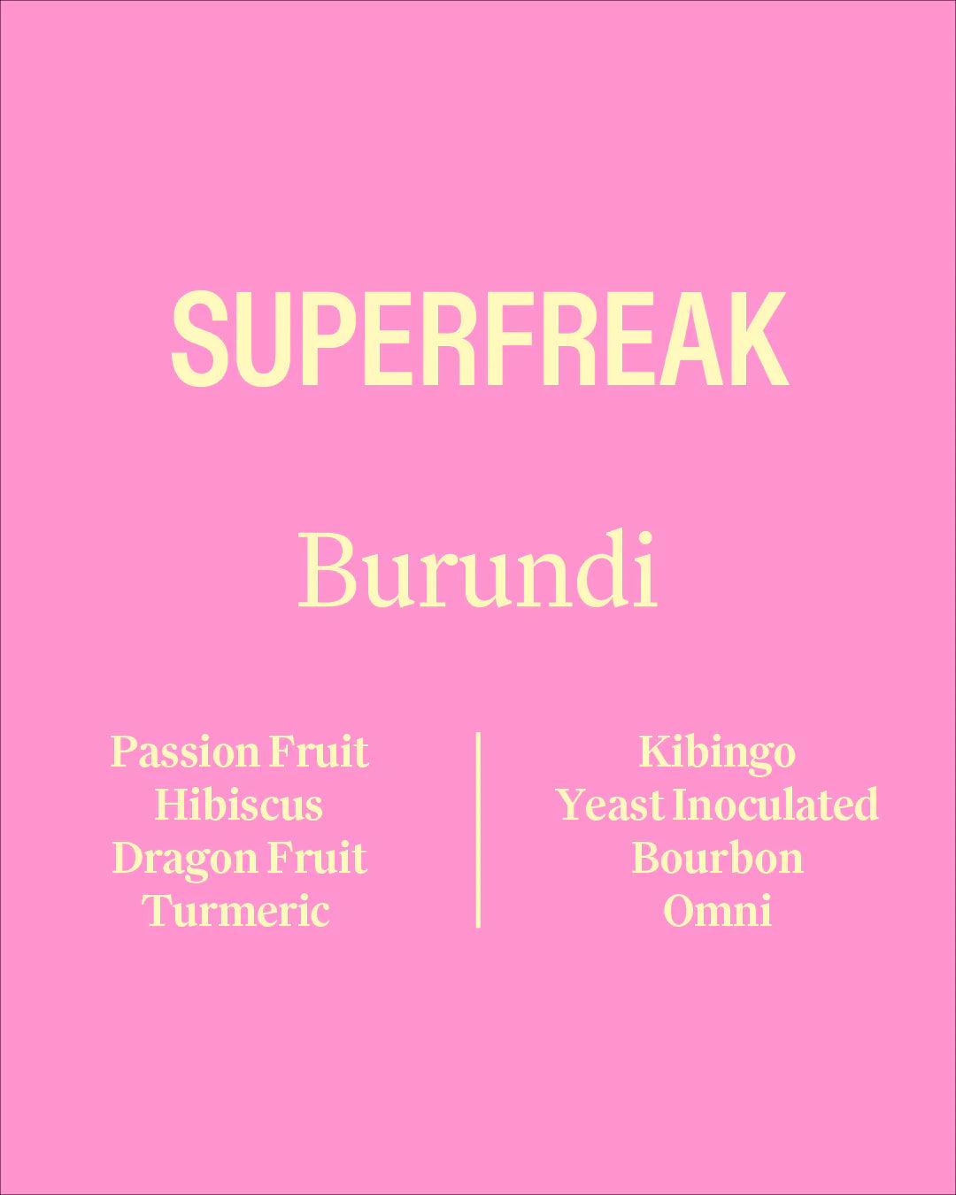 Wide Awake Superfreak - Burundi - Yeast Inoculated Dry Natural - Filter 250g