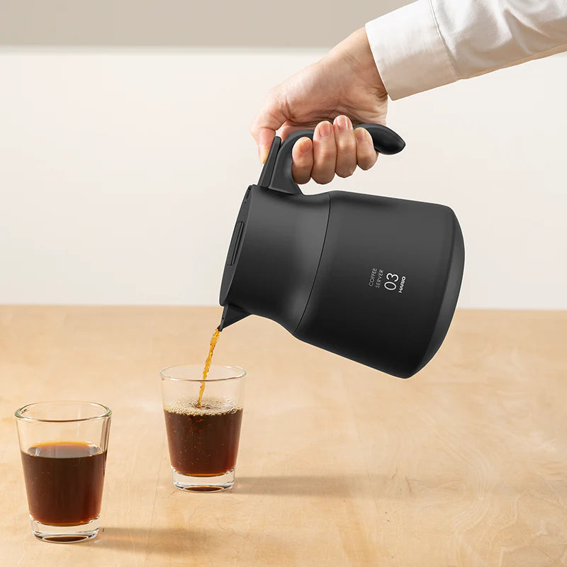 Hario V60 Insulated Stainless Steel Server Plus, 800mL, Black