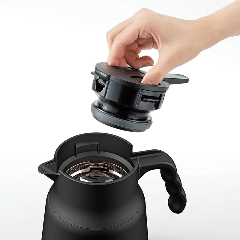 Hario V60 Insulated Stainless Steel Server Plus, 800mL, Black