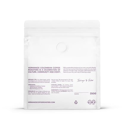 Hermanos Campo Hermoso - Colombia, Caturra, Castillo Honey (Açaí Co-Fermented) 250G